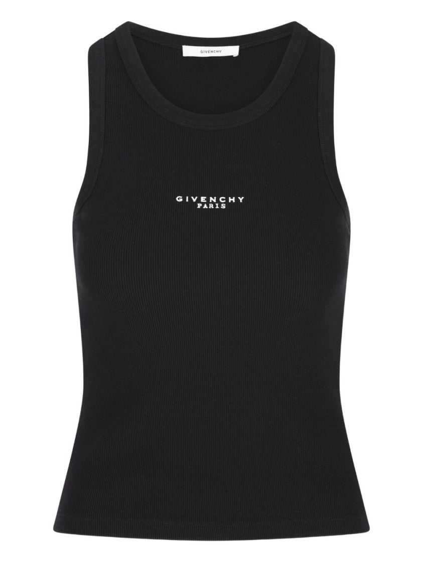 Givenchy Black Silk And Nylon Draped Top