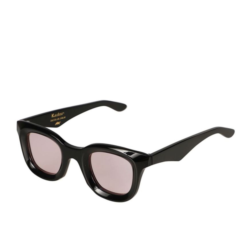 Kador Joya Bold Black Frame Sunglasses With Soft Pink Lenses