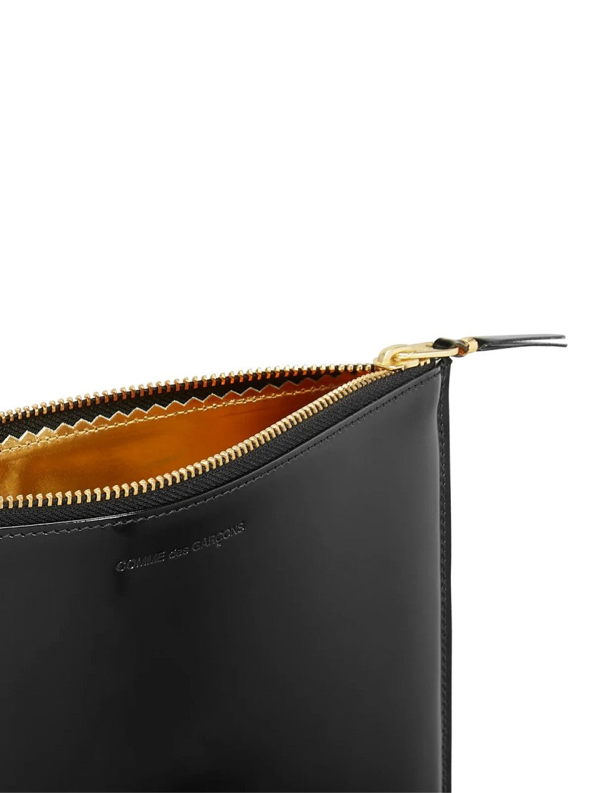 Comme Des Garçons Mirror Inside Logo Zip Pouch Wallet