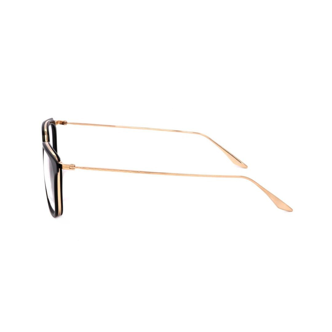 Barton Perreira Bp5090 490Fc Square Black Acetate Eyeglasses With Metallic Accents