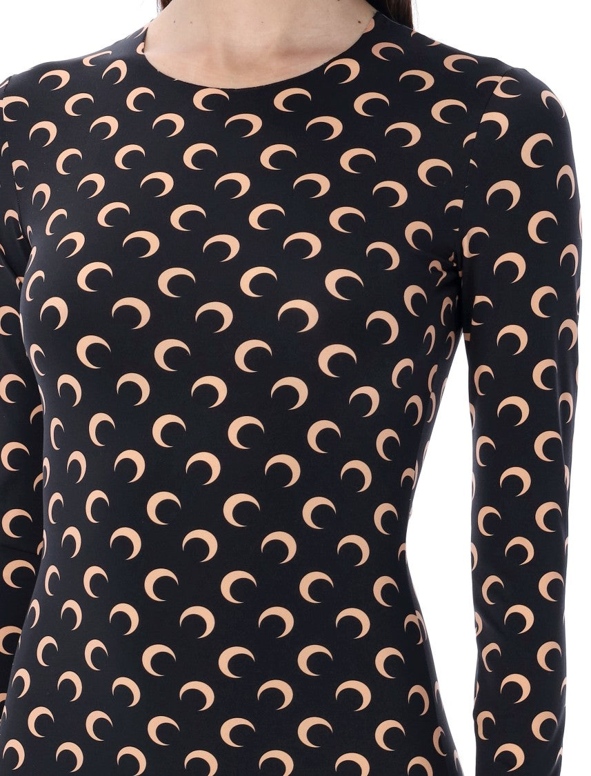 Marine Serre Crescendo Moon Print Jersey Jumpsuit