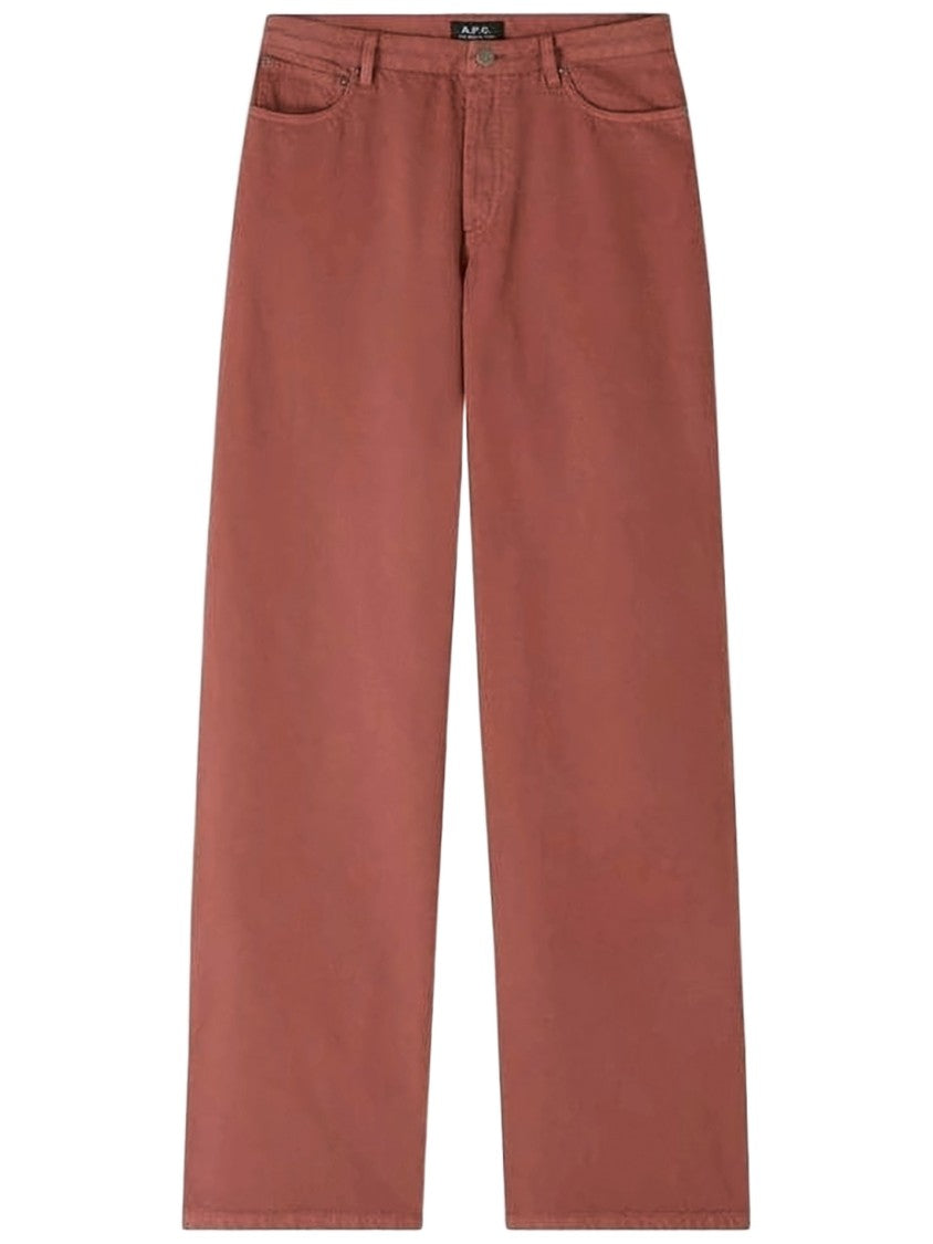 A.P.C. Wide-Leg Cotton Pants With High Waist