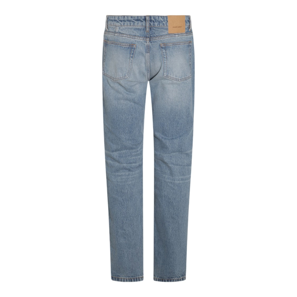 Ami Paris Classic Straight-Leg Jeans With Mid-Rise Waist And Subtle Detailing