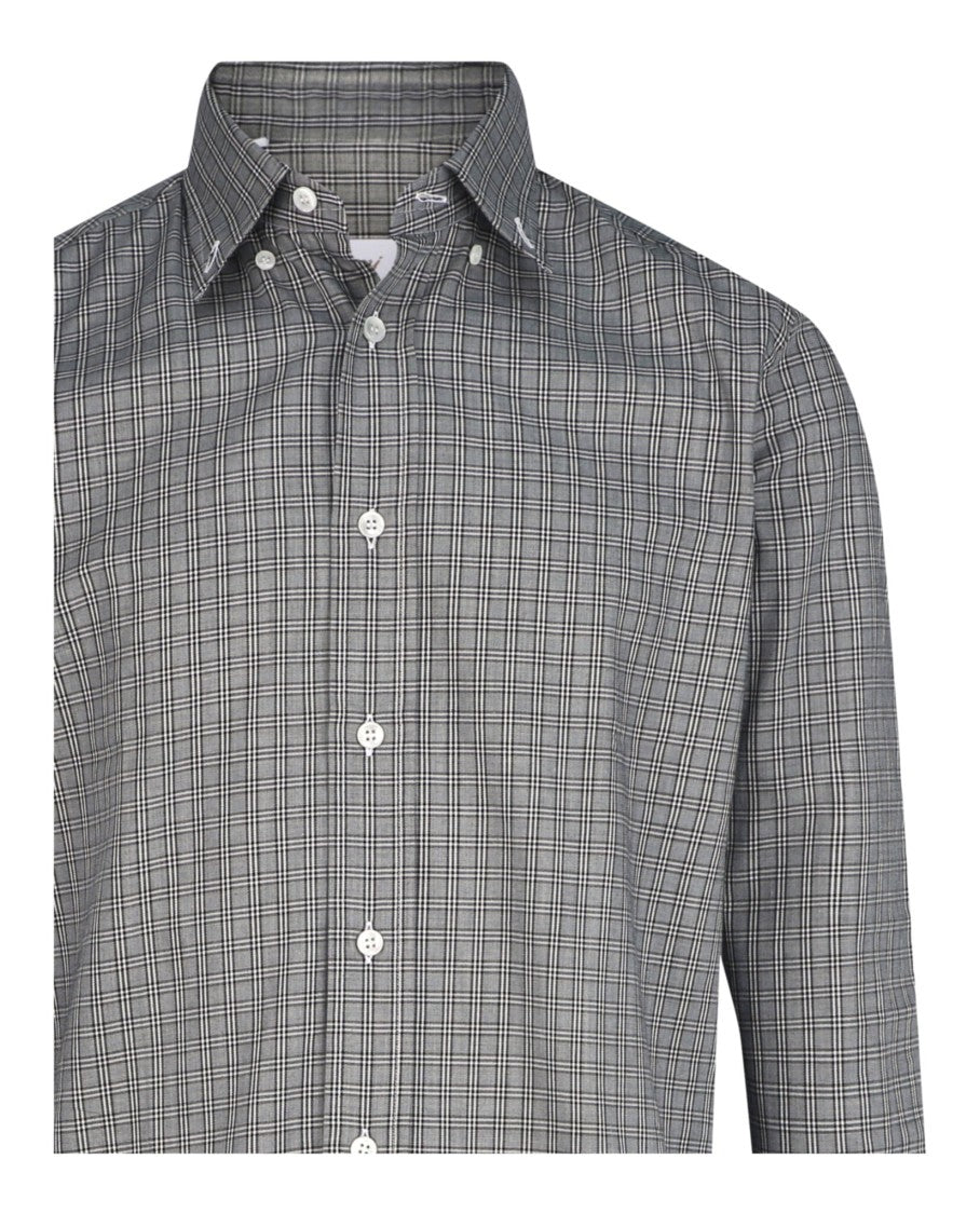 Brioni Plaid Button-Up Dress Shirt