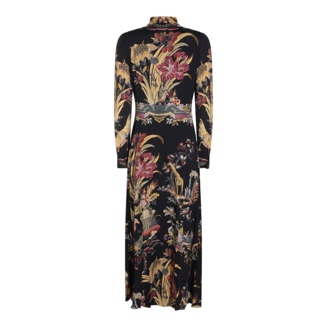 Etro Maxi Dress With Botanical And Animal Print