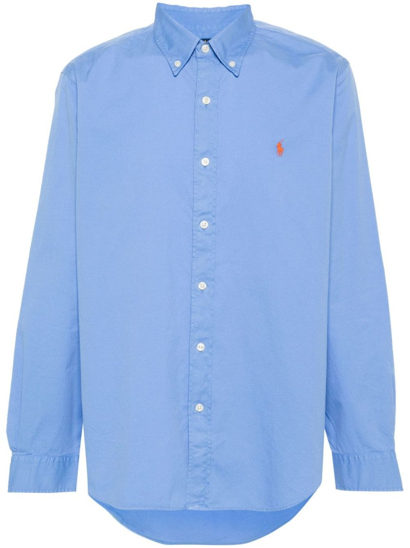 Polo Ralph Lauren Sky Blue Button-Down Shirt With Classic Collar