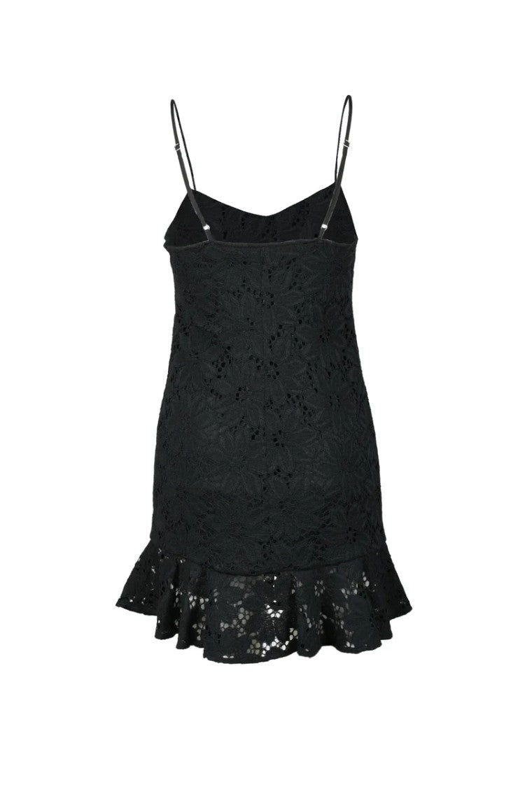 Rotate Birger Christensen Short Lace Dress - Black