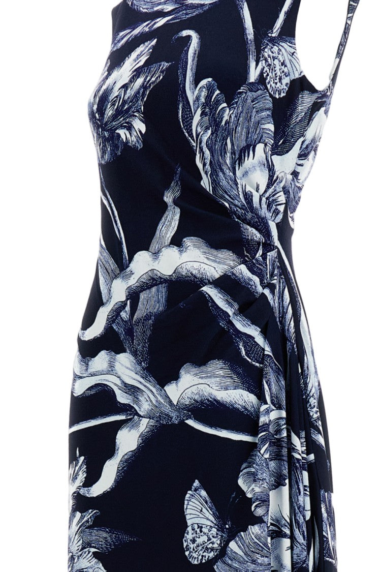 Erdem Sleeveless Draped Midi Dress