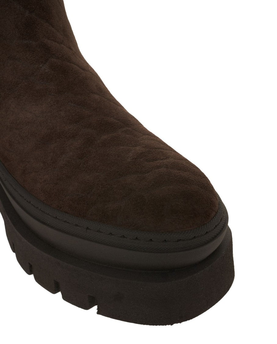 Copenaghen Suede Ankle Boots With Platform Sole