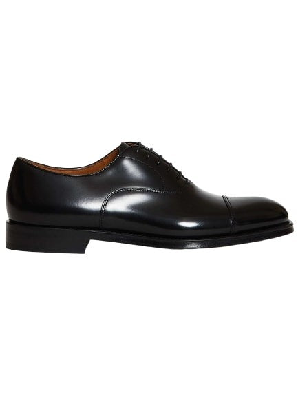 Doucal's Oxford Lace-Up In Black Leather