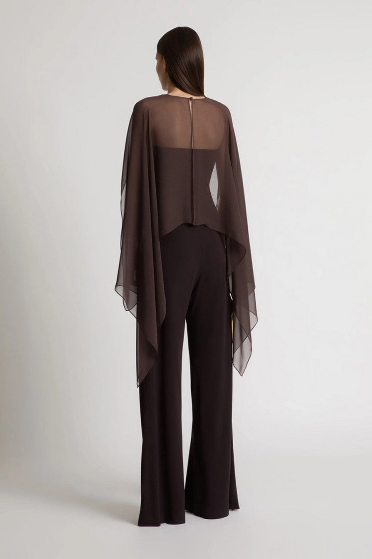 Alberta Ferretti Brown Silk Blouse