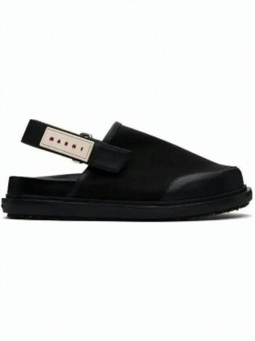 Marni Slingback Sandals With Mesh Upper And Rubber Sole