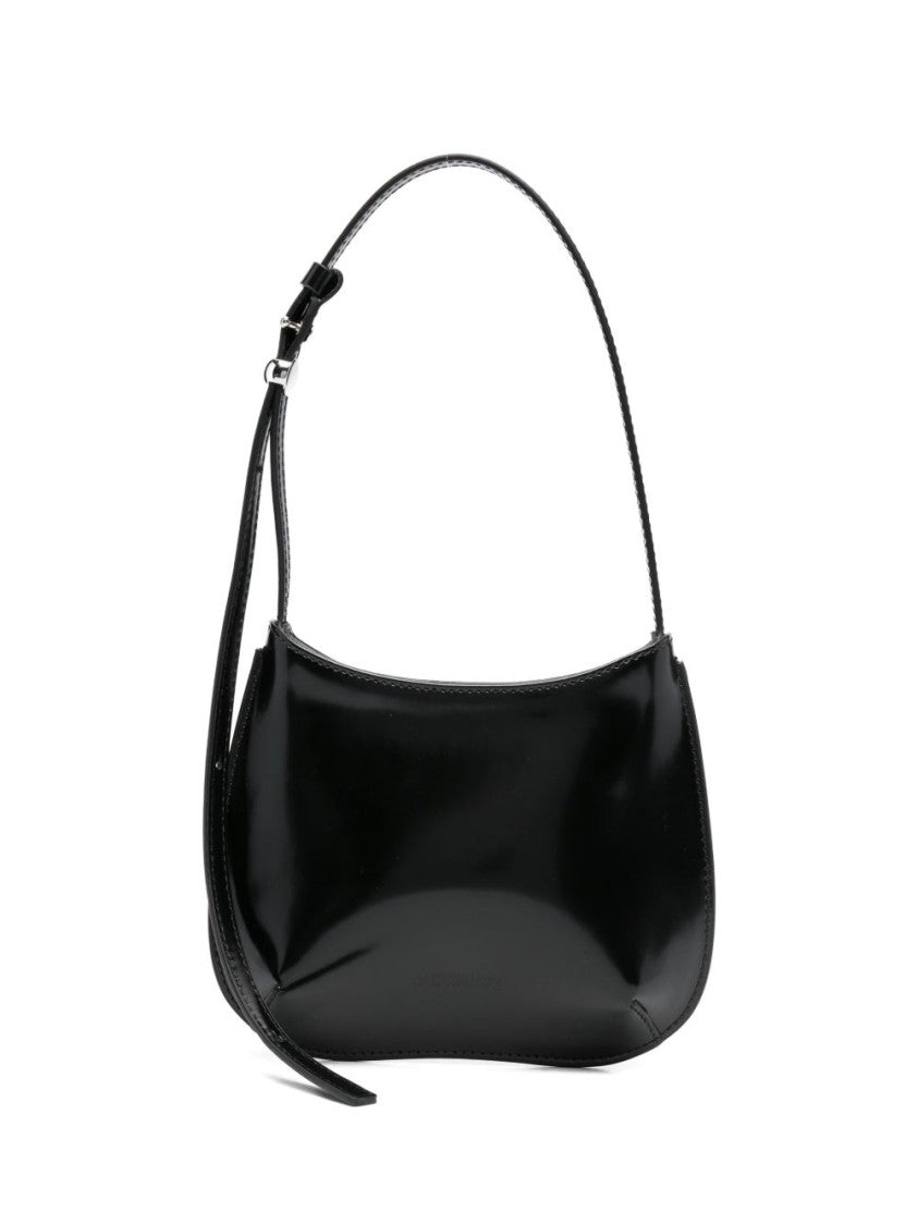 Jacquemus Black Curved Calf Leather Adjustable Bag