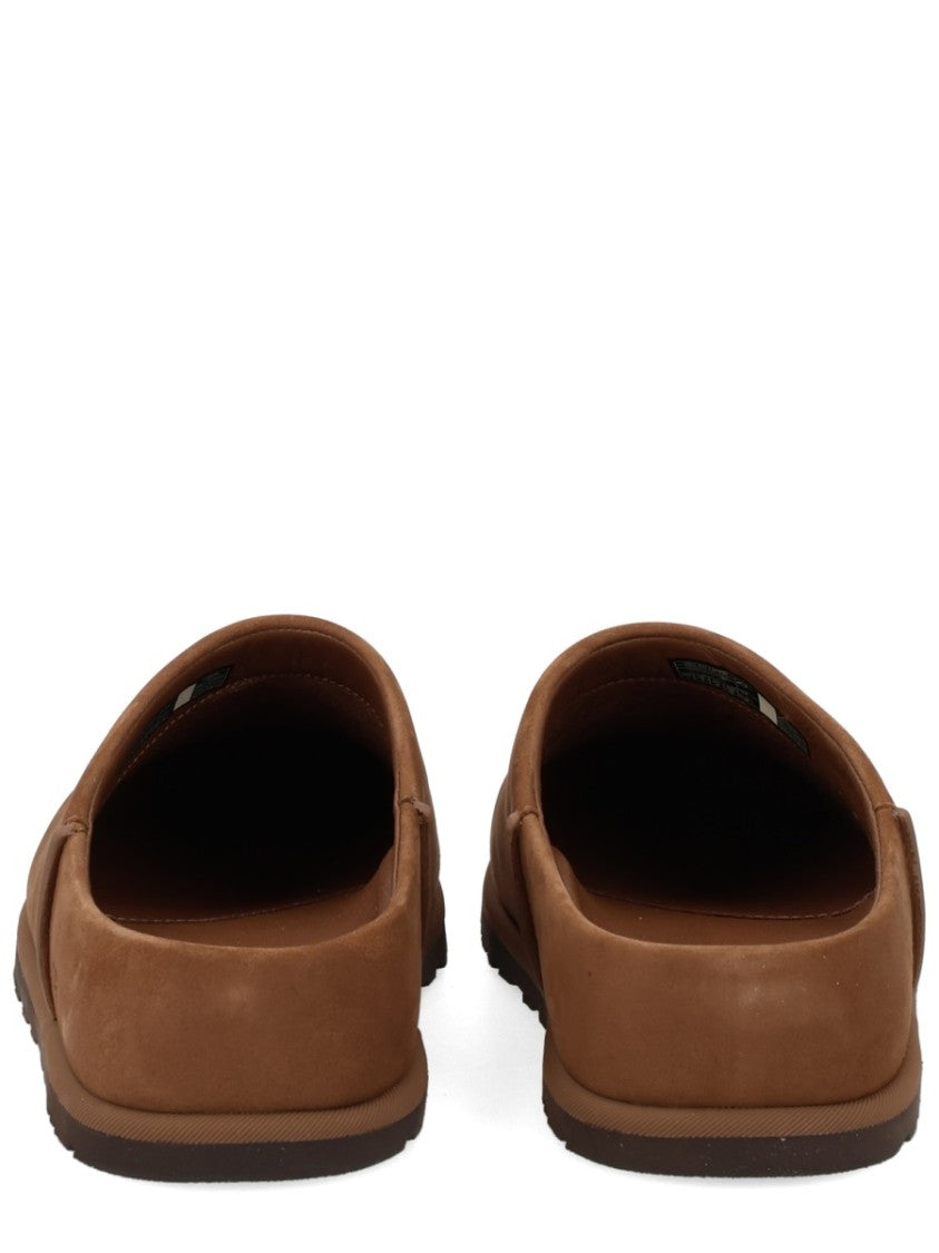 Ugg Slip-On Leather Sabot Shoes With Minimalist Design