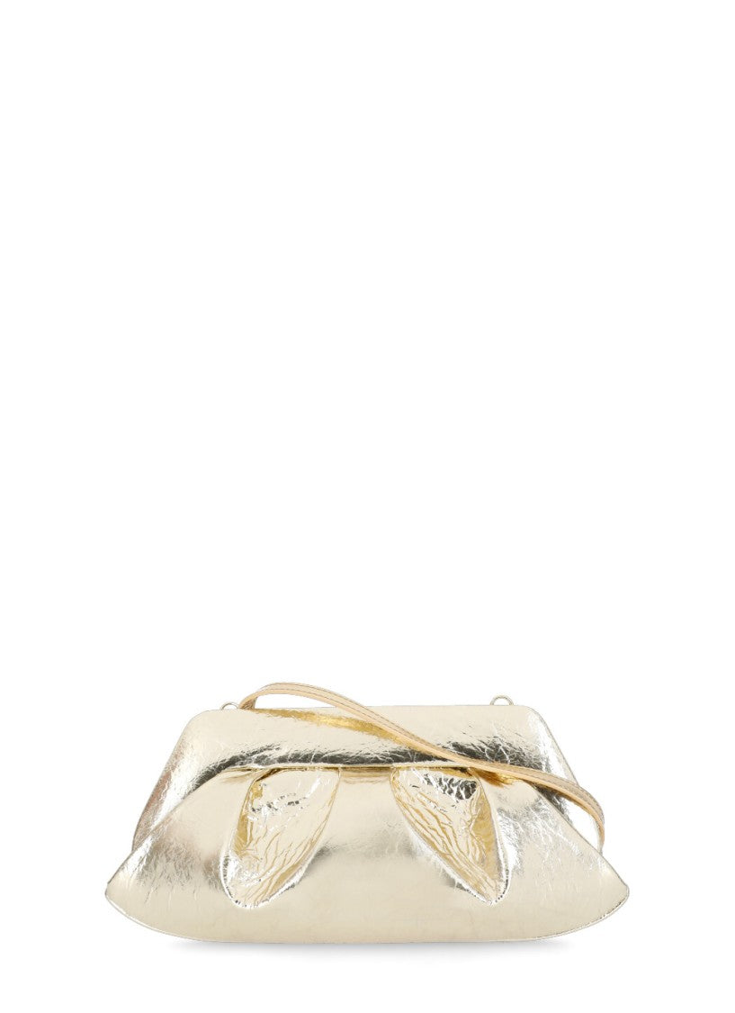 Themoirè Gold Vegan Leather Emera Pineapple Shoulder Bag