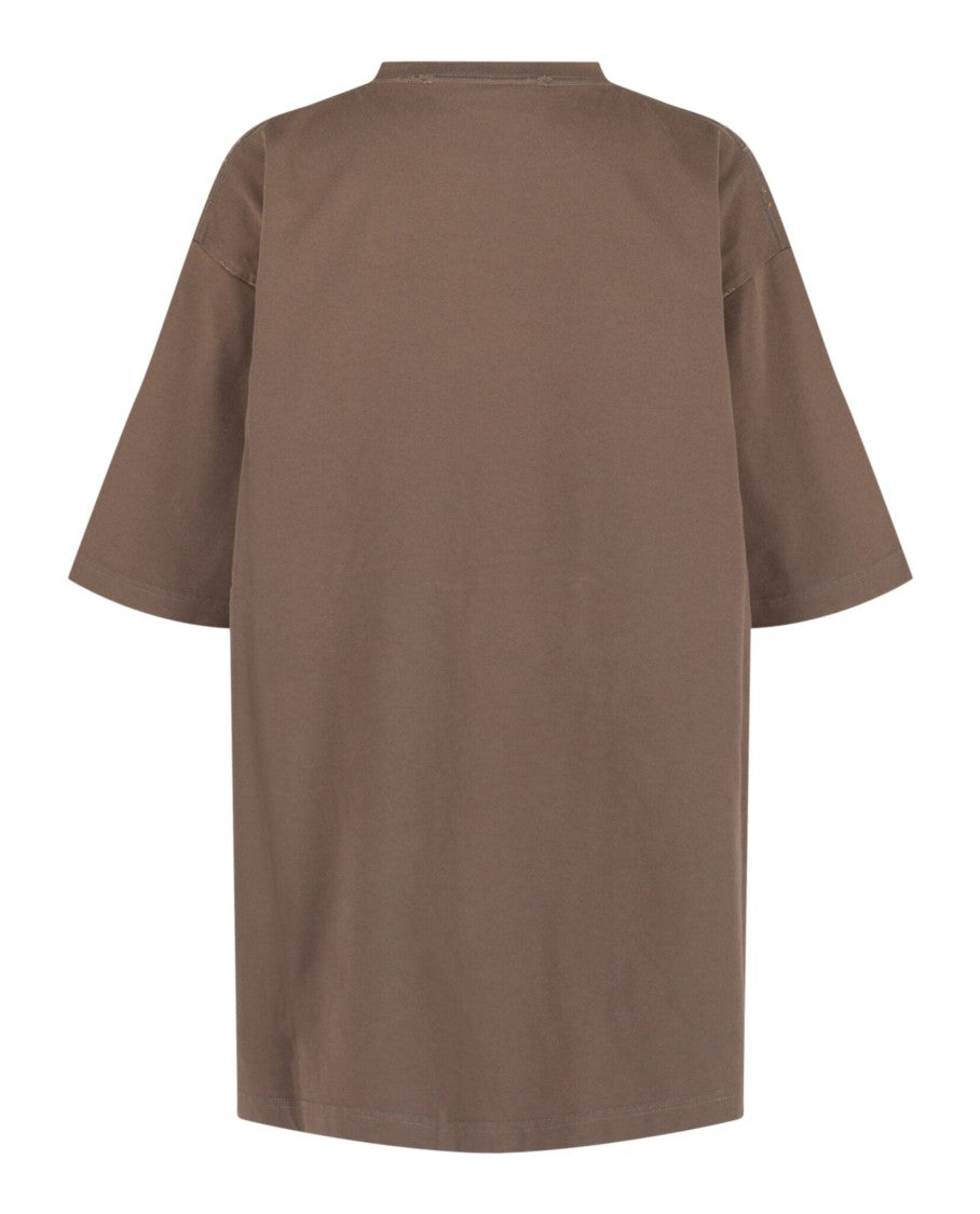 Balenciaga Oversized Cotton T-Shirt With Distressed Logo Detail