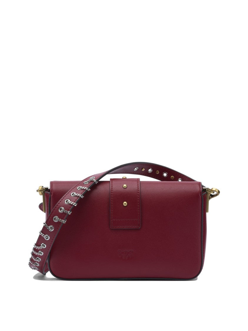 Pinko Red Leather Shoulder Bag