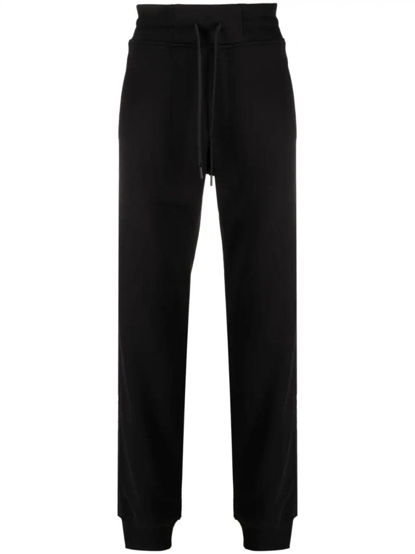 Versace Jeans Couture Streamlined Black Jogger Pants With Adjustable Waistband