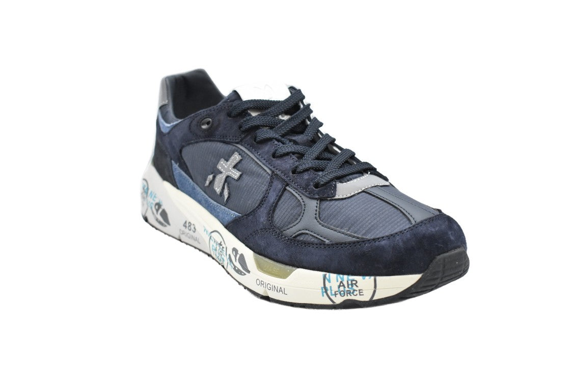 Premiata Dark Blue Low Sneakers