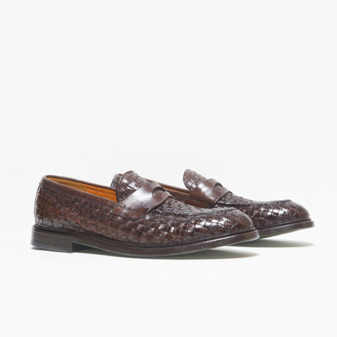 Green George Ebony Woven Moccasin