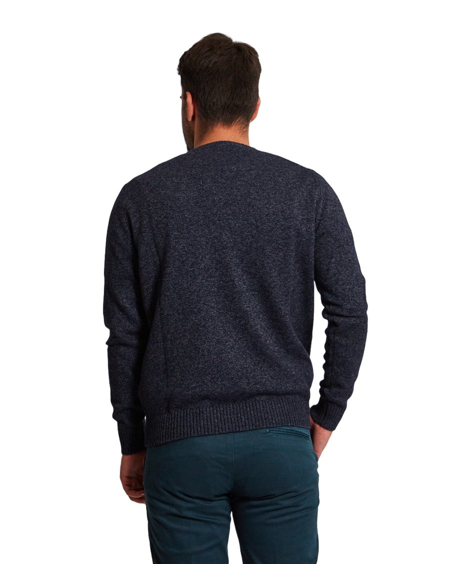 Harmont & Blaine Unique Blue Wool Blend Sweater