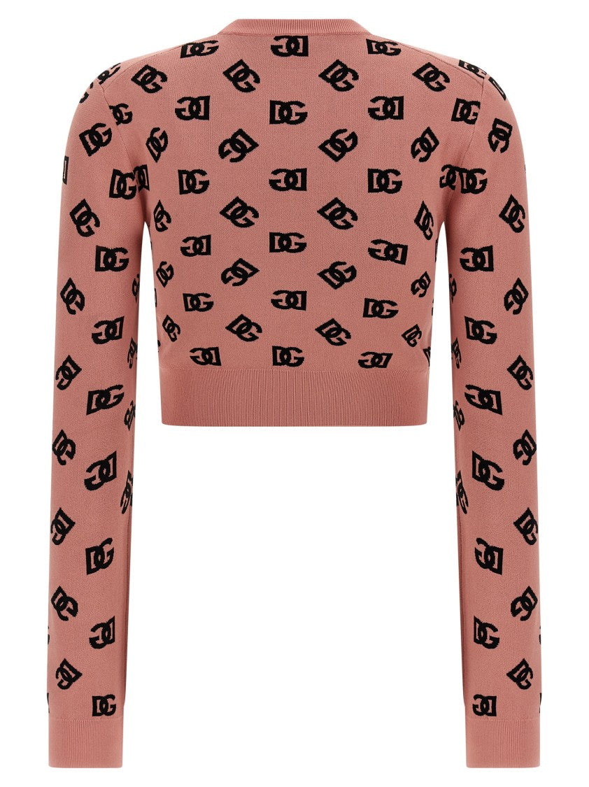 Dolce & Gabbana Cropped Viscose Blend Sweater