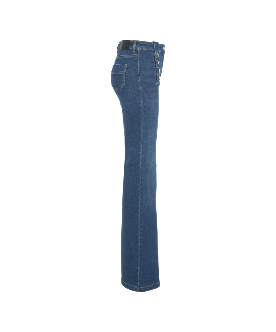 Elisabetta Franchi Decorative Button Jeans
