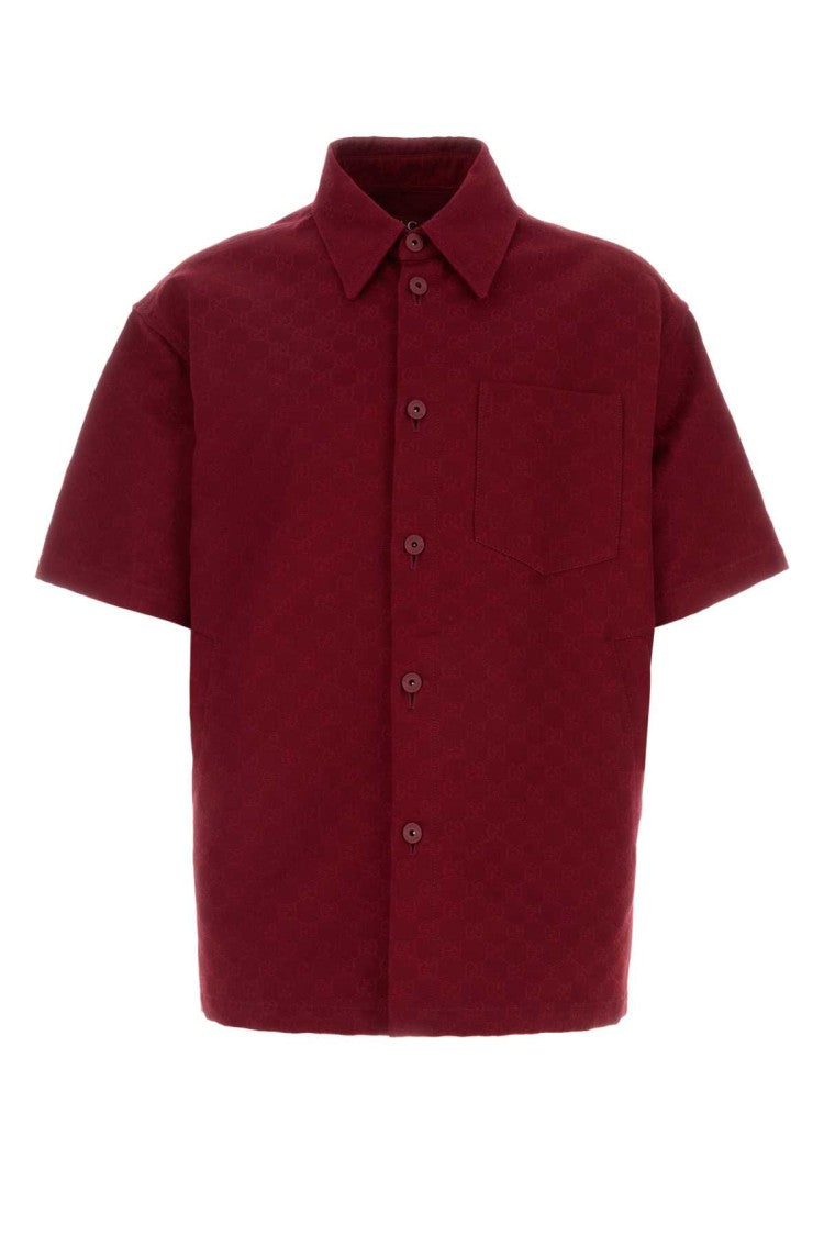 Gucci Tiziano Red Cotton Shirt