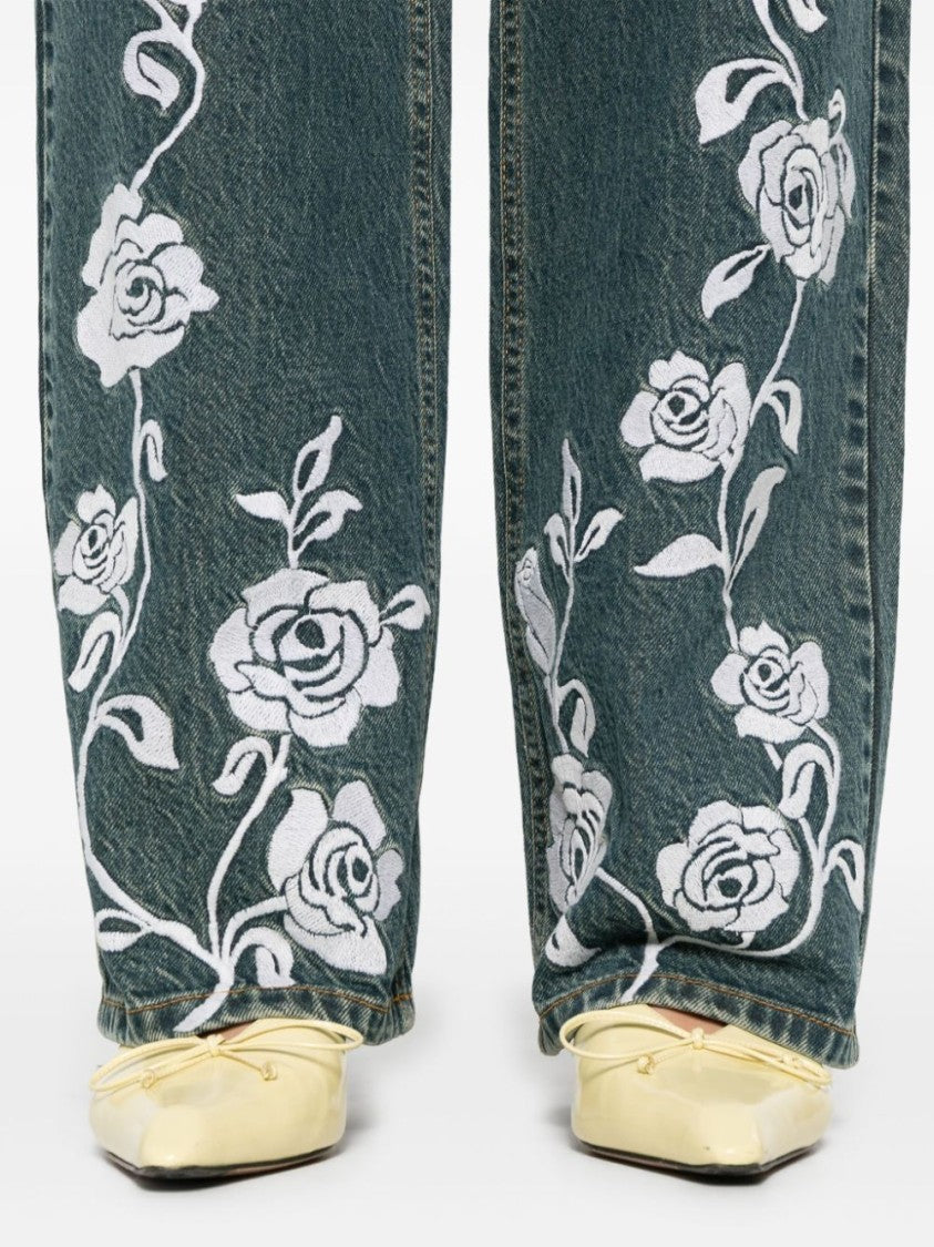 Rotate High-Waisted Straight Legged Jeans