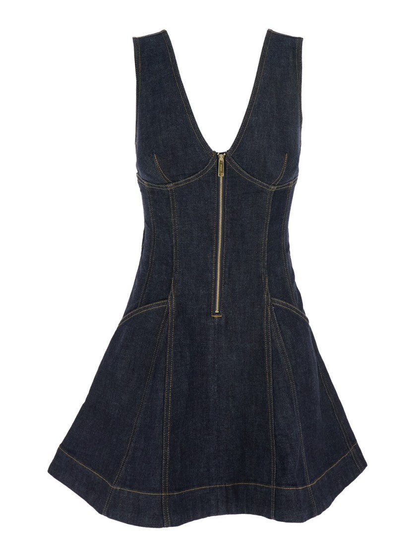 Self-Portrait Indigo Denim Mini Dress