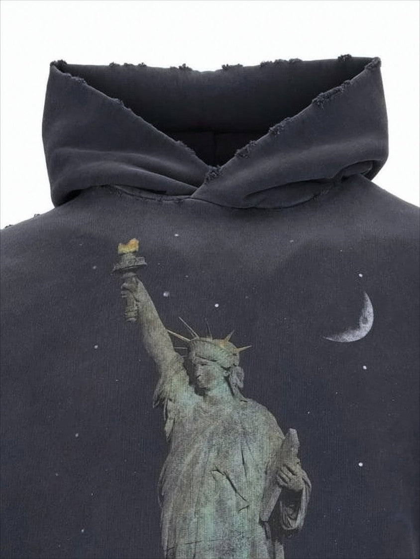 Balenciaga Relaxed-Fit Black Hoodie