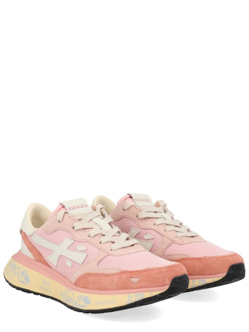 Premiata Lauryn Mesh Suede Sporty Sneakers