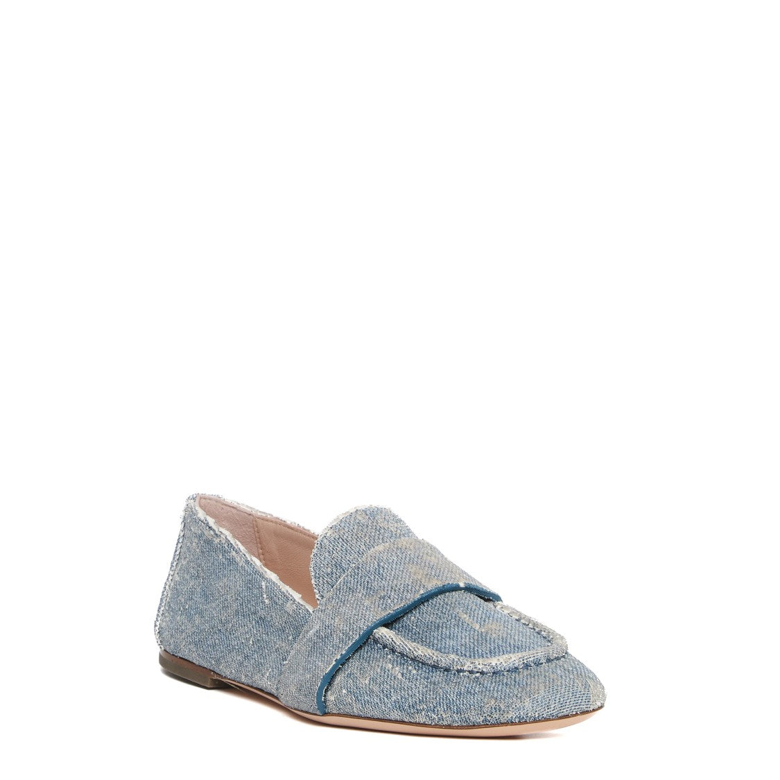 Agl Moccasins With Laser-Cut Denim Effect