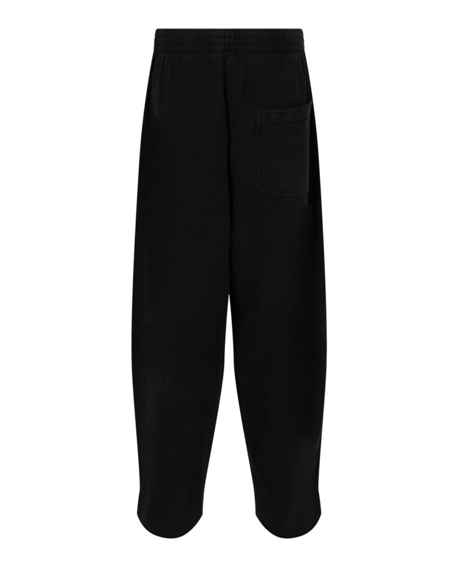 Balenciaga Mid-Rise Cropped Sweatpants With Front Drawstring And Oversized Fit