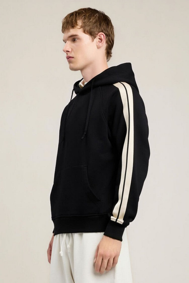 Palm Angels Black Cotton Printed Hoodie