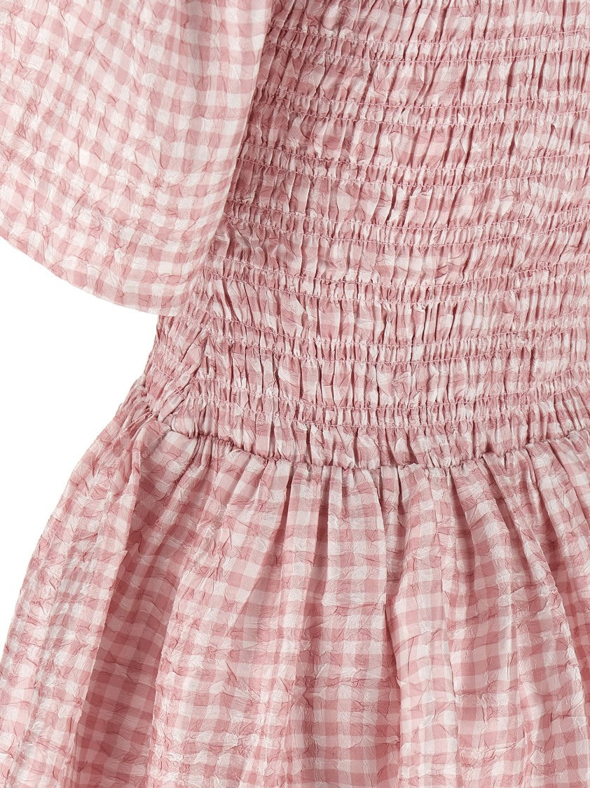 Ganni Pink Check' Dress