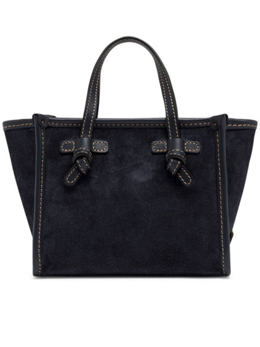 Gianni Chiarini Miss Marcella Black Suede Handbag