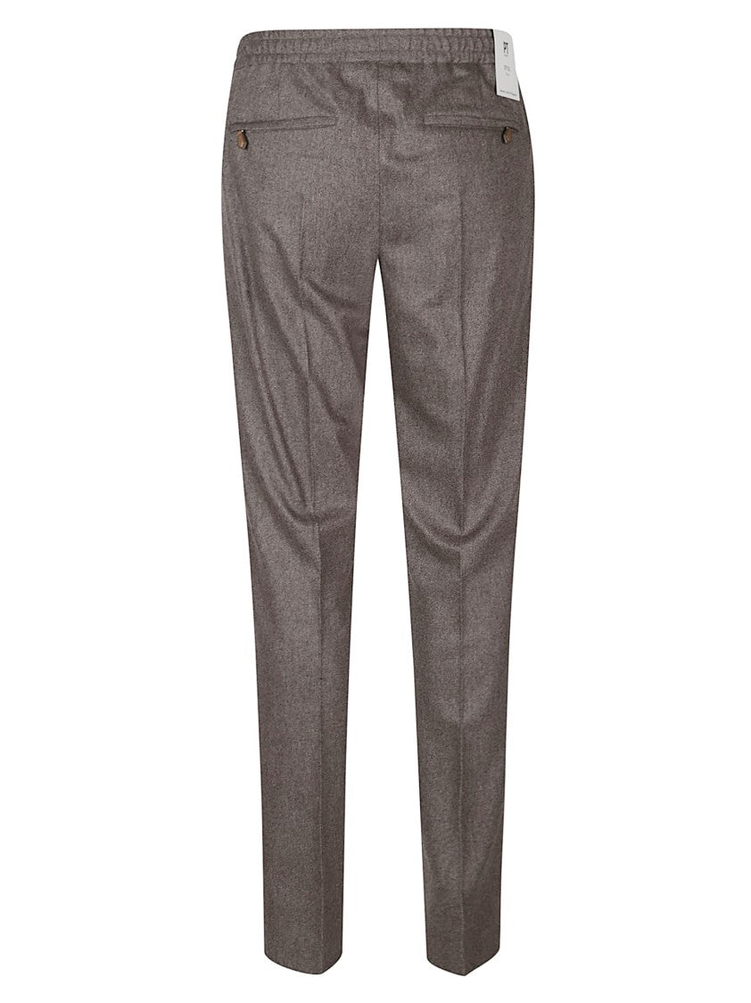 Pt Torino Soft Pant Virgin Wool-Blend Drawstring Tailored Pants
