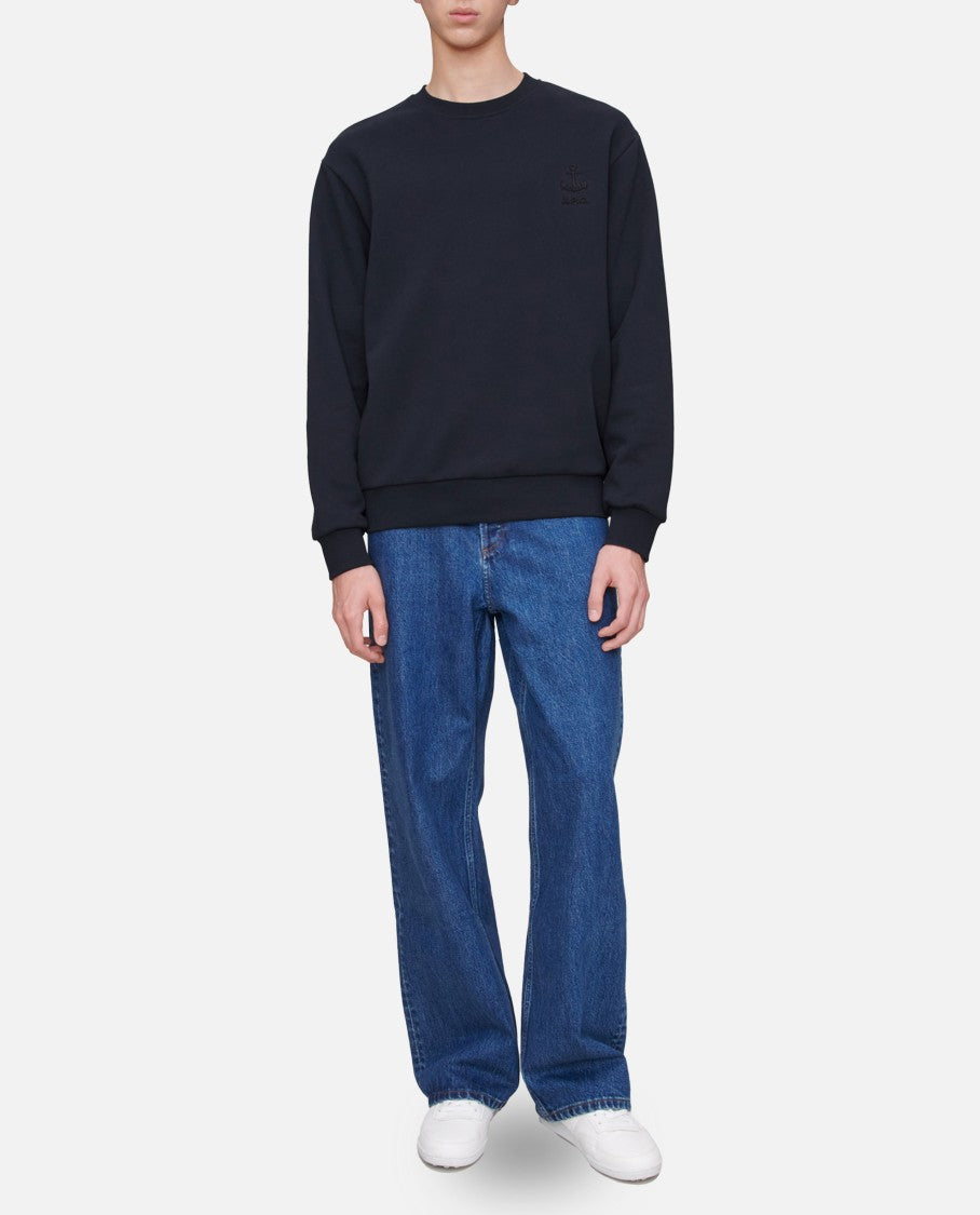 A.P.C. Relaxed-Fit Crewneck Sweatshirt With Subtle Logo Detail