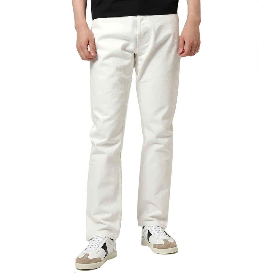 Celine Classic Straight-Leg White Denim Jeans