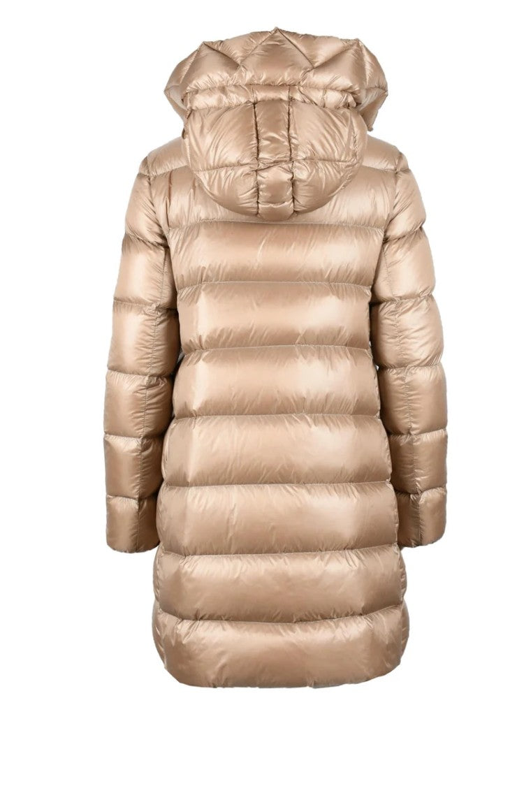 Annie Paris Long Puffer Jacket - Beige