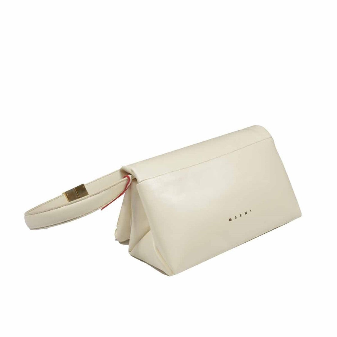 Marni Prisma Shoulder Bag In Natural White Leather