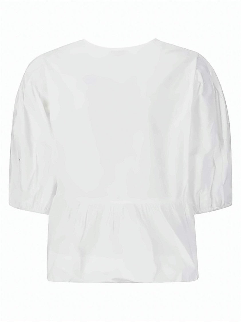 Ganni Crisp White Cotton Blouse