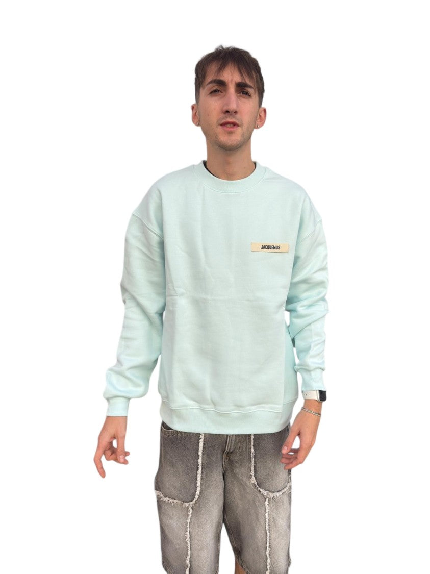 Jacquemus Organic Cotton Fleece Sweatshirt With Gros-Grain Logo