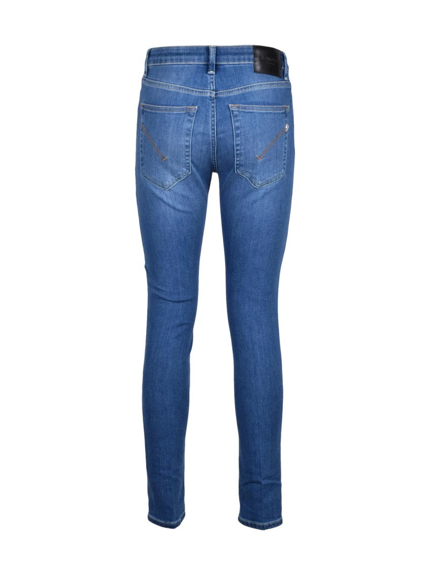 Dondup Blue Iris Cotton Lyocell Elastomultiester Jeans