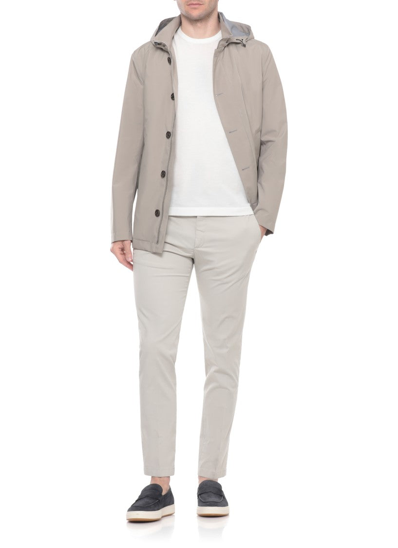 Montecore Grey Tech Fabric Hooded Jacket