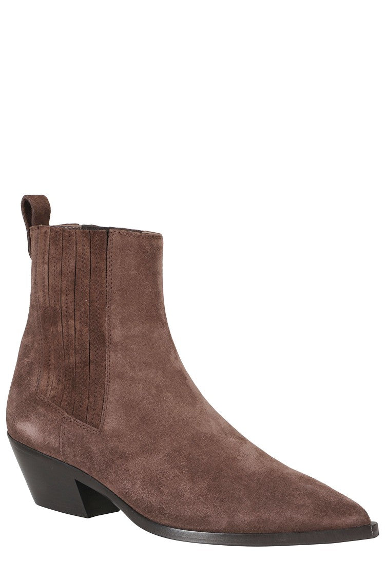Roberto Festa Cocoa West Suede High Heel Leather Ankle Boots