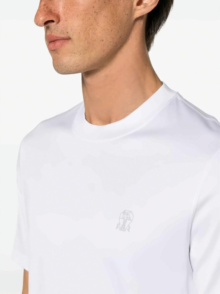 Brunello Cucinelli Cotton Jersey Crew Neck T-Shirt With Minimalist Design