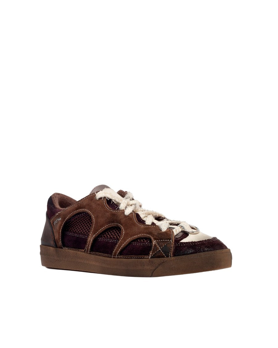 Santha Wine Love Park Paura Monster Suede Sneakers