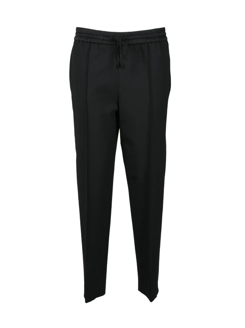 Twin-Set Black Stretch' Polyester Trousers
